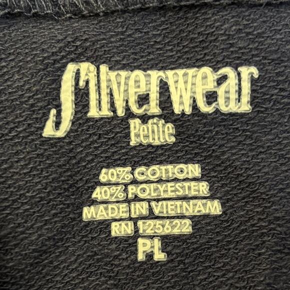 Silverwear Capri Athleisure Pants Womens PL Petite Large Blue Pull On Drawstring - Picture 4 of 10